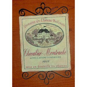 PAMELA GLADDING Ceramic Art Plaque Domaine De Chateau Bellevuie Chevalier...